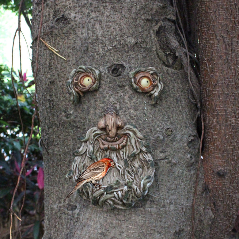 Decor Outdoor Tree Art – Resin Beard Old Man Faces Decorations