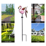 Solar Windmill Metal Garden Light