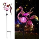 Solar Windmill Metal Garden Light