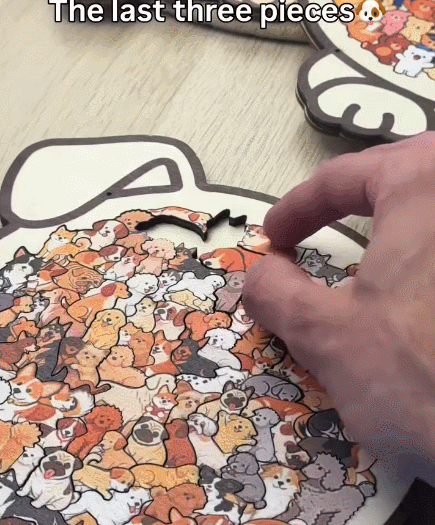 🐶🐱Wooden Dog Jigsaw Puzzle
