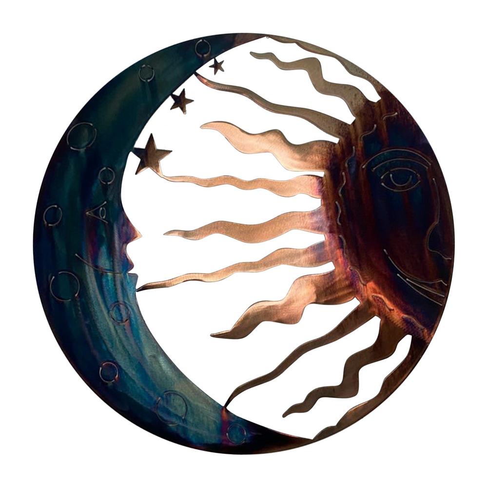 Sun Moon Wall Decoration Waterproof Durable Metal Home Pendant