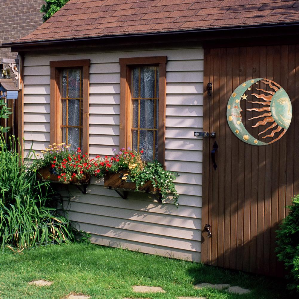 Sun Moon Wall Decoration Waterproof Durable Metal Home Pendant