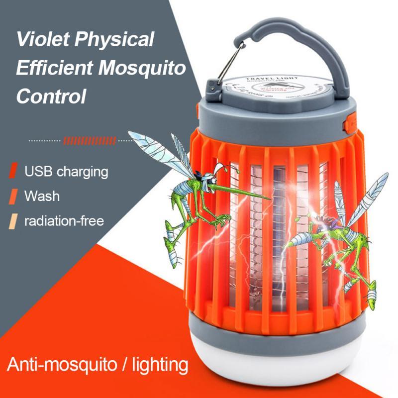 2 In1 LED USB Solar Power Mosquito Killer Lamp