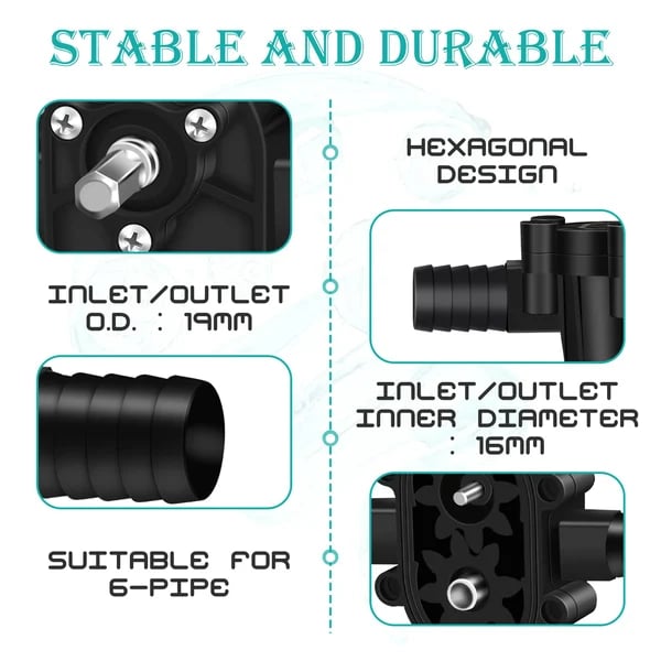 Hand Electric Drill Drive Self Priming Water Transfer Pump