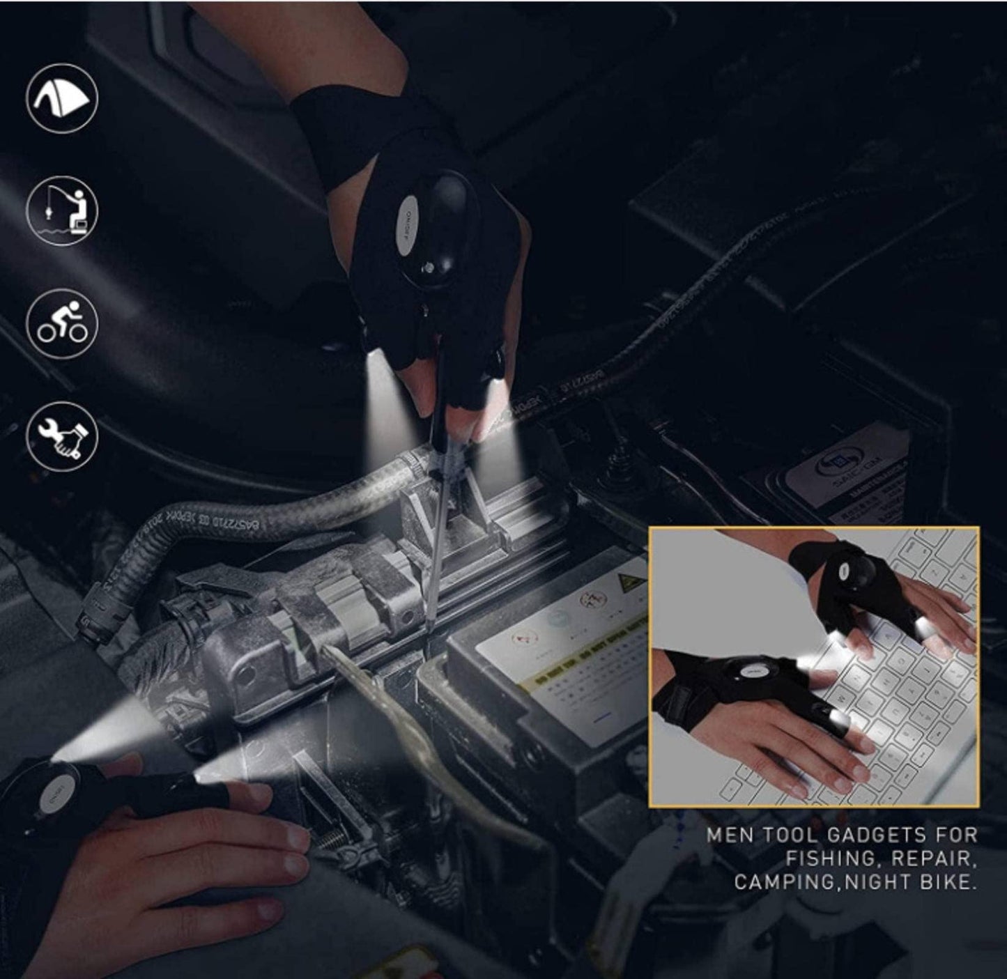 LED Taschenlampenhandschuhe
