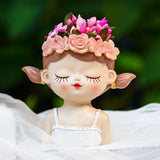 Little Girl Resin Flower Pot