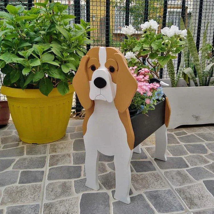 Garten-Hunde-Pflanztopf