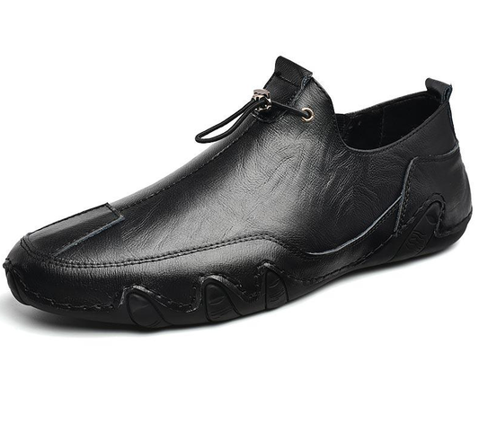 Herren Slipper Freizeitschuhe aus Leder Leichte Mokassins zum Hineinschlüpfen