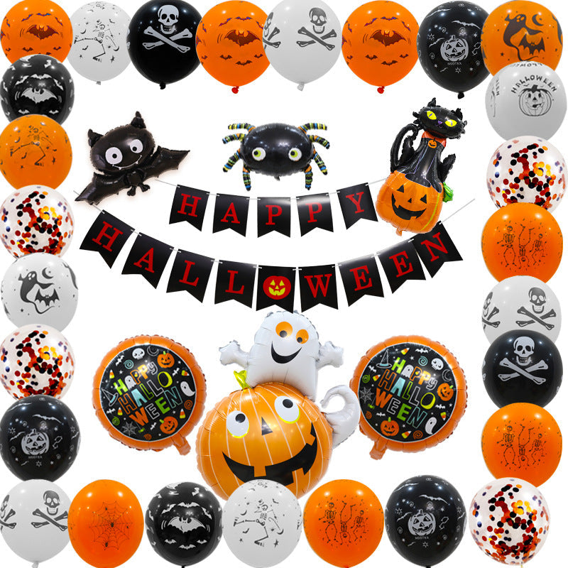Halloween Mottoparty-Dekorationsballonpaket