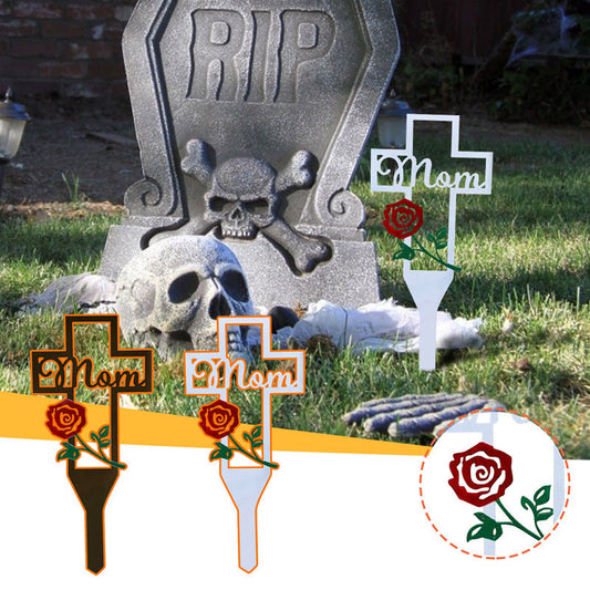 Metall Hohles Kreuz Grabschmuck Friedhofsornament für Verwandte
