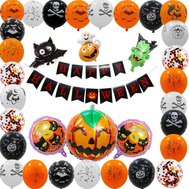 Halloween Mottoparty-Dekorationsballonpaket