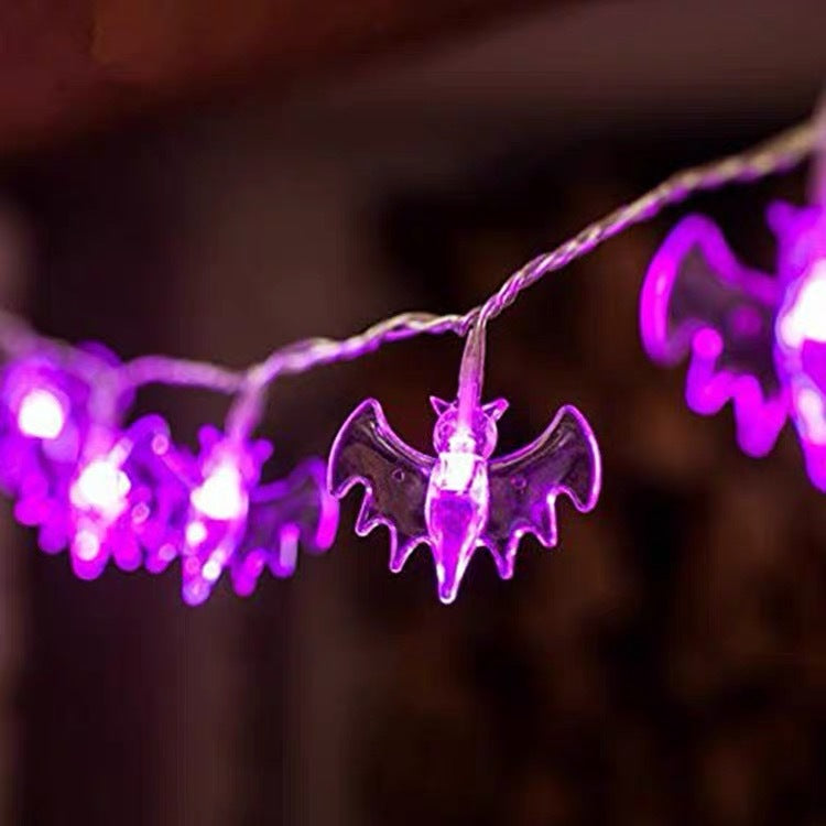 Guirlande lumineuse d'Halloween - Chauve-souris violette