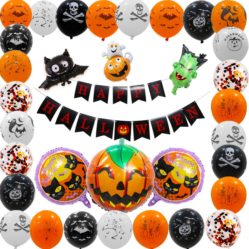 Halloween Mottoparty-Dekorationsballonpaket