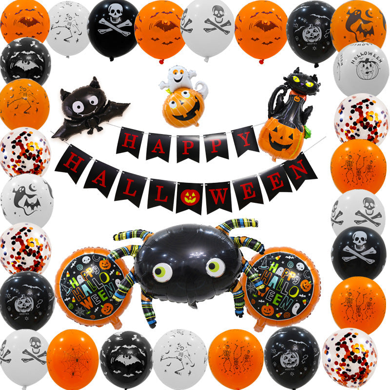 Halloween Mottoparty-Dekorationsballonpaket