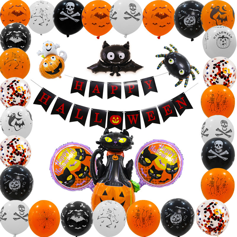 Halloween Mottoparty-Dekorationsballonpaket