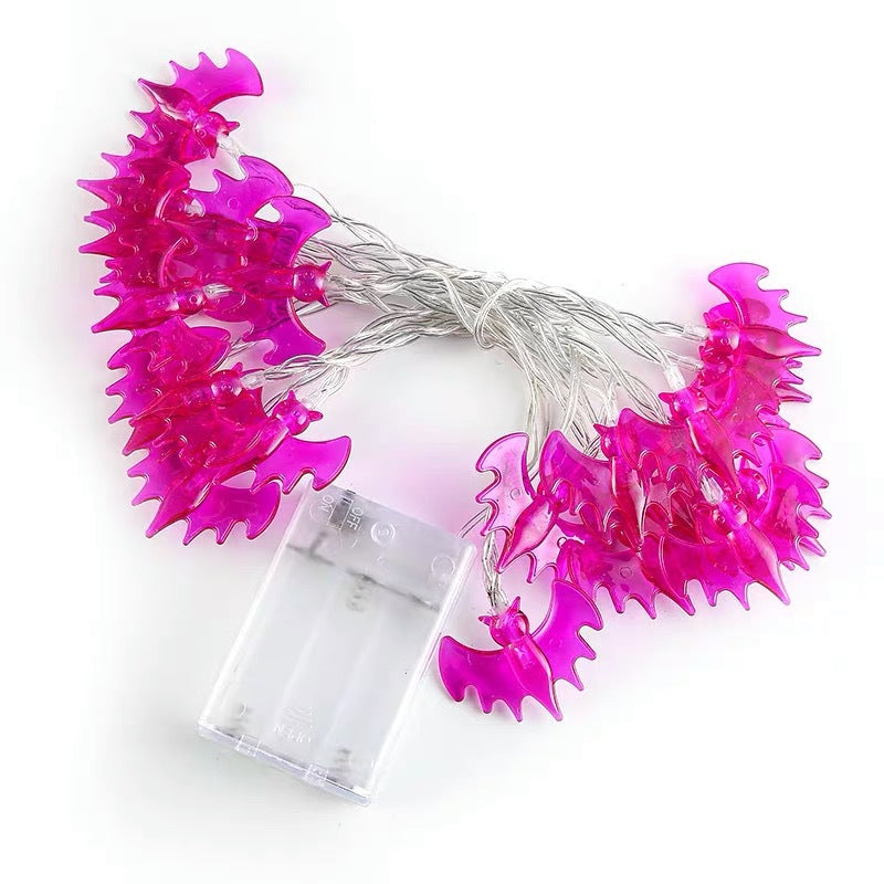 Guirlande lumineuse d'Halloween - Chauve-souris violette