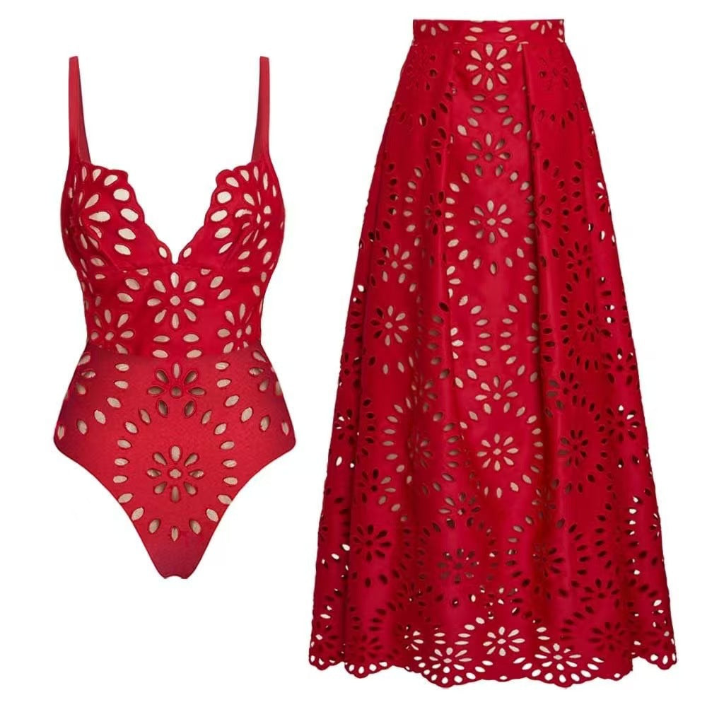 Yifare Cutout Two-Piece Swimsuit Set