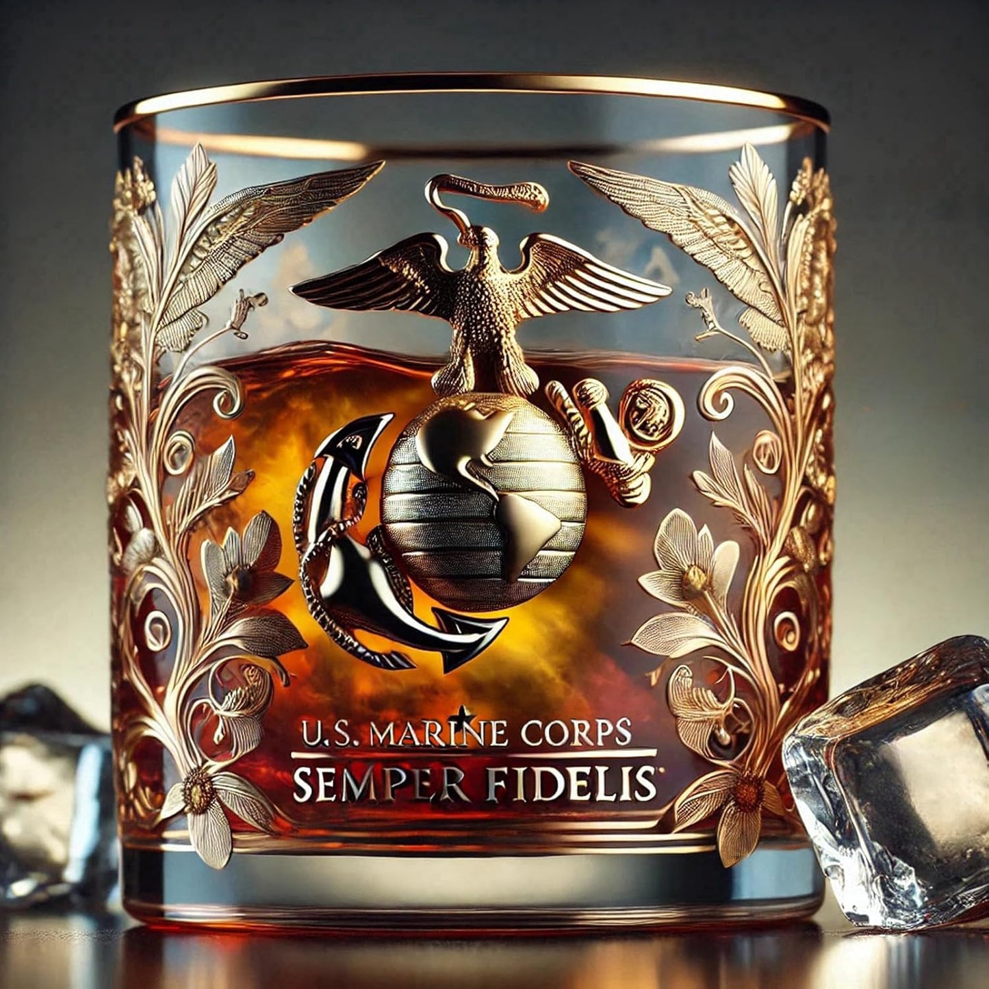 SheremArt Veteran Tribute Glass