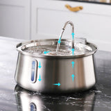 PetsBoro Stainless Cat Water Fountain