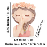Little Girl Resin Flower Pot