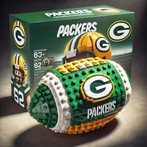 NFL Team Brick Football Ball Building Set Green Bay Packers