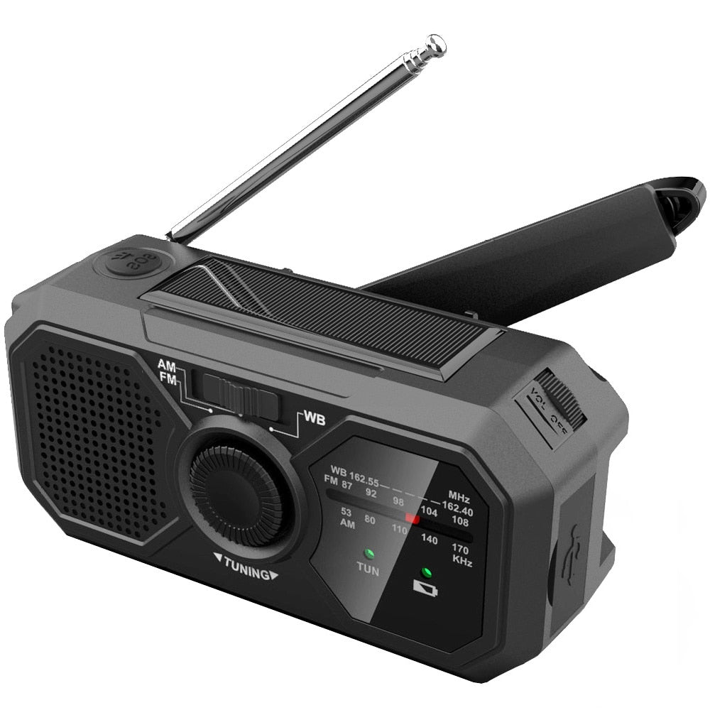 Notfall-Solar-Handkurbel-AM/FM/NOAA-Wetterradio
