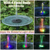 Sherem LED-Lit Solar Water Fountain
