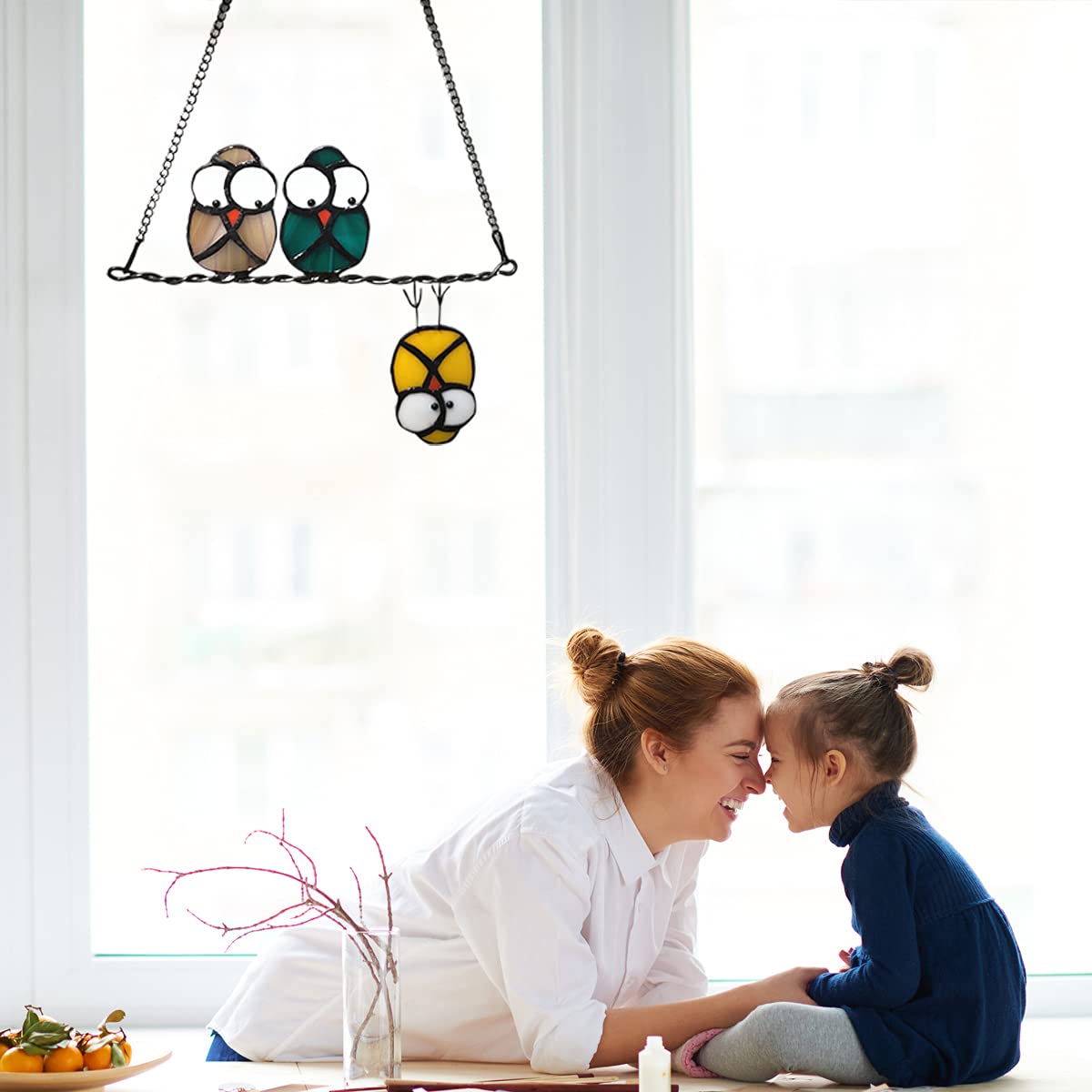 SheremArt Sunny Owls Window Hangings