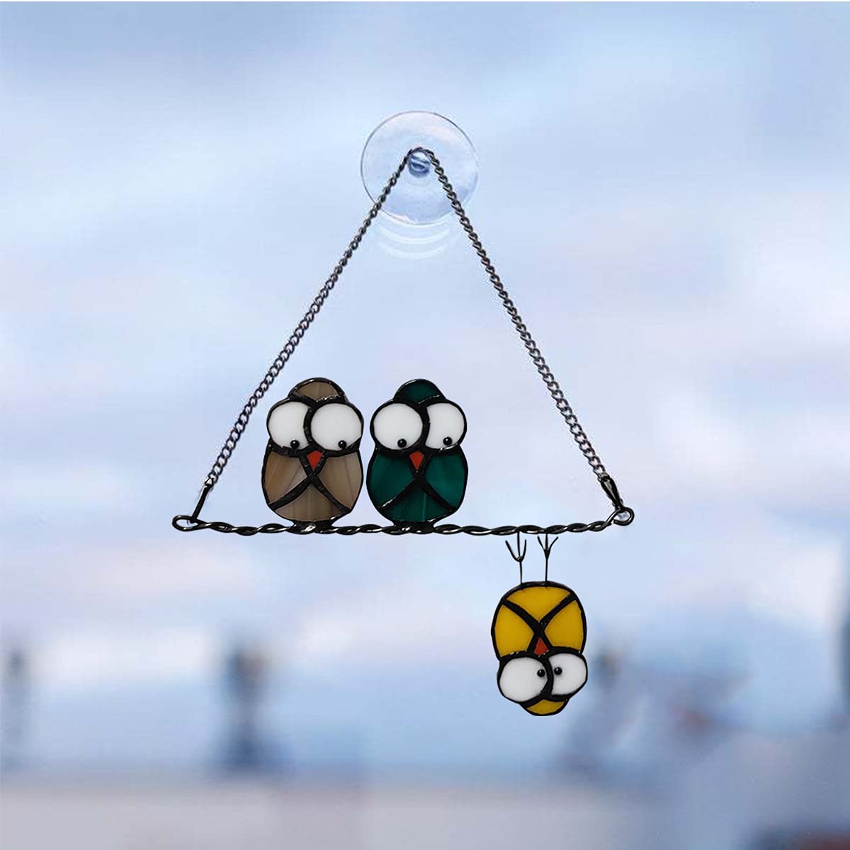 SheremArt Sunny Owls Window Hangings
