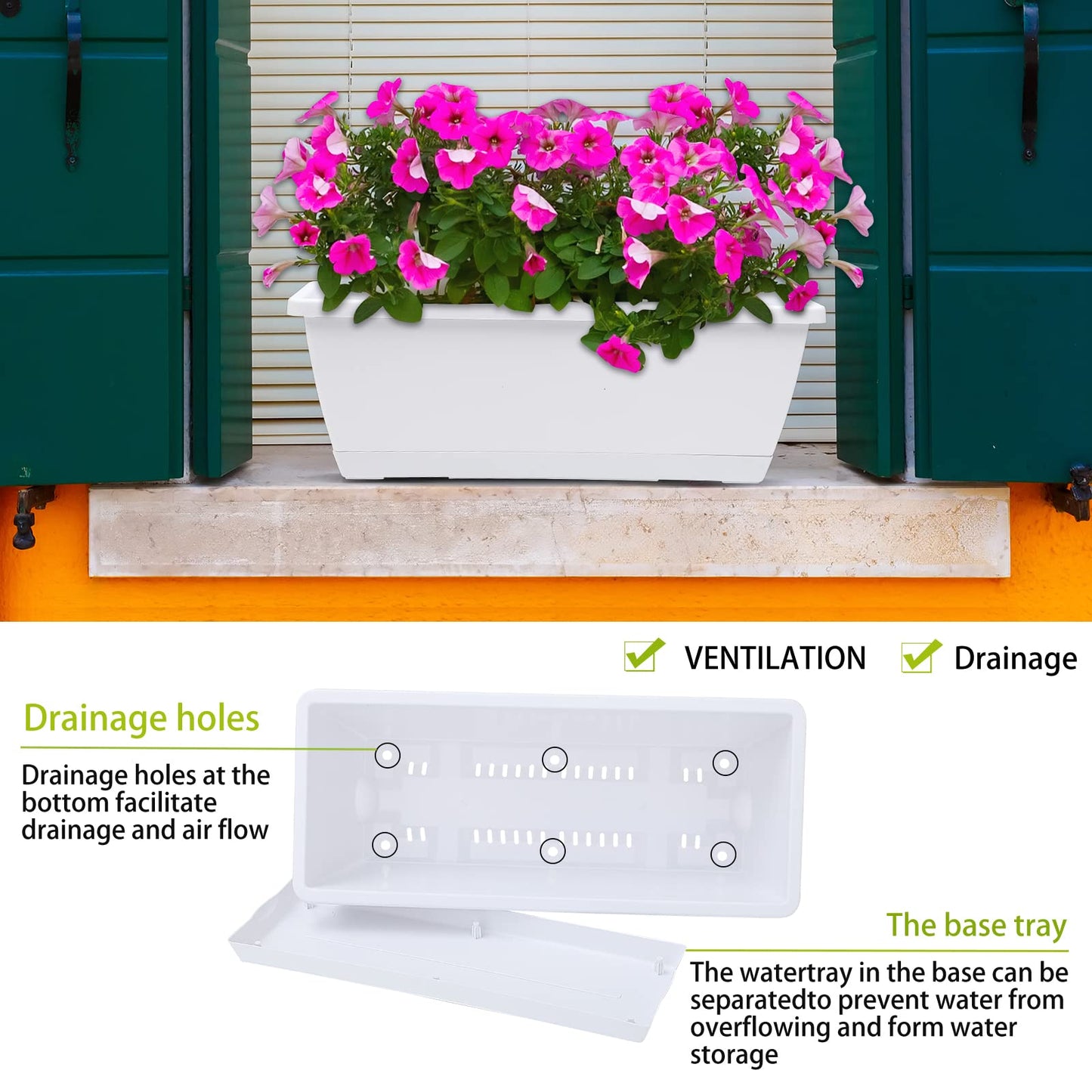 Rectangular Window Box Planter