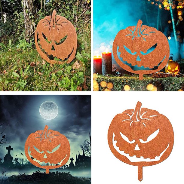 Halloween Garden Ornaments Spooky Pumpkin