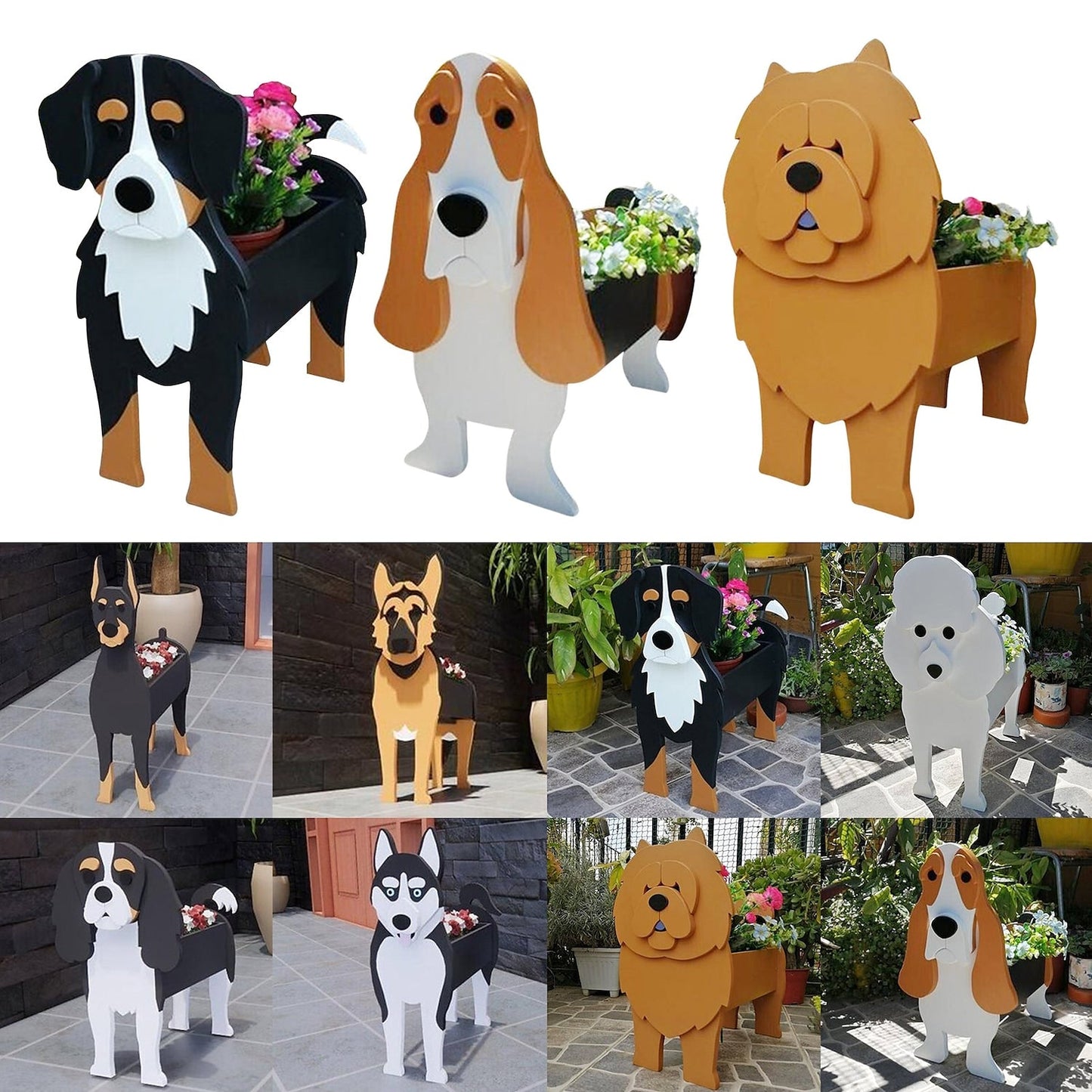 Garten-Hunde-Pflanztopf