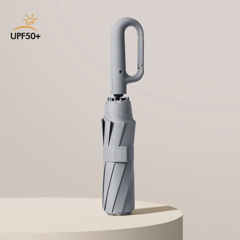 Umbrella with Novelty Carabiner Handle