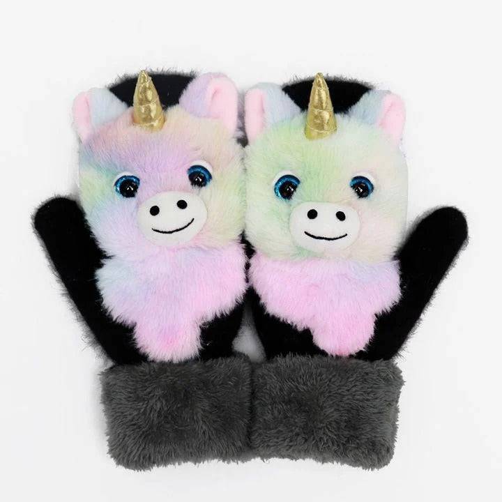 2022 new cartoon plush knitted gloves🌈 - Keilini