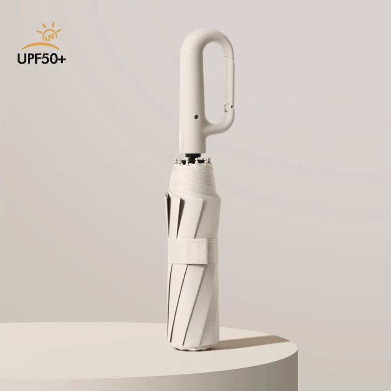 Umbrella with Novelty Carabiner Handle