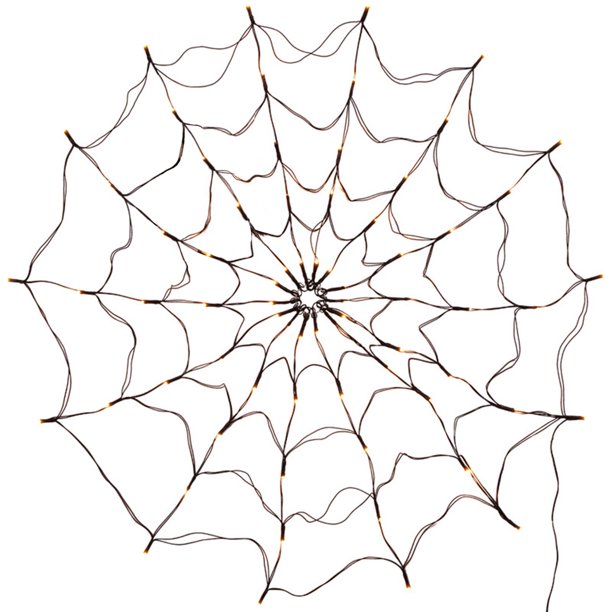 Halloween Deko Spinnennetz Beleuchtung - LED Lichterkette