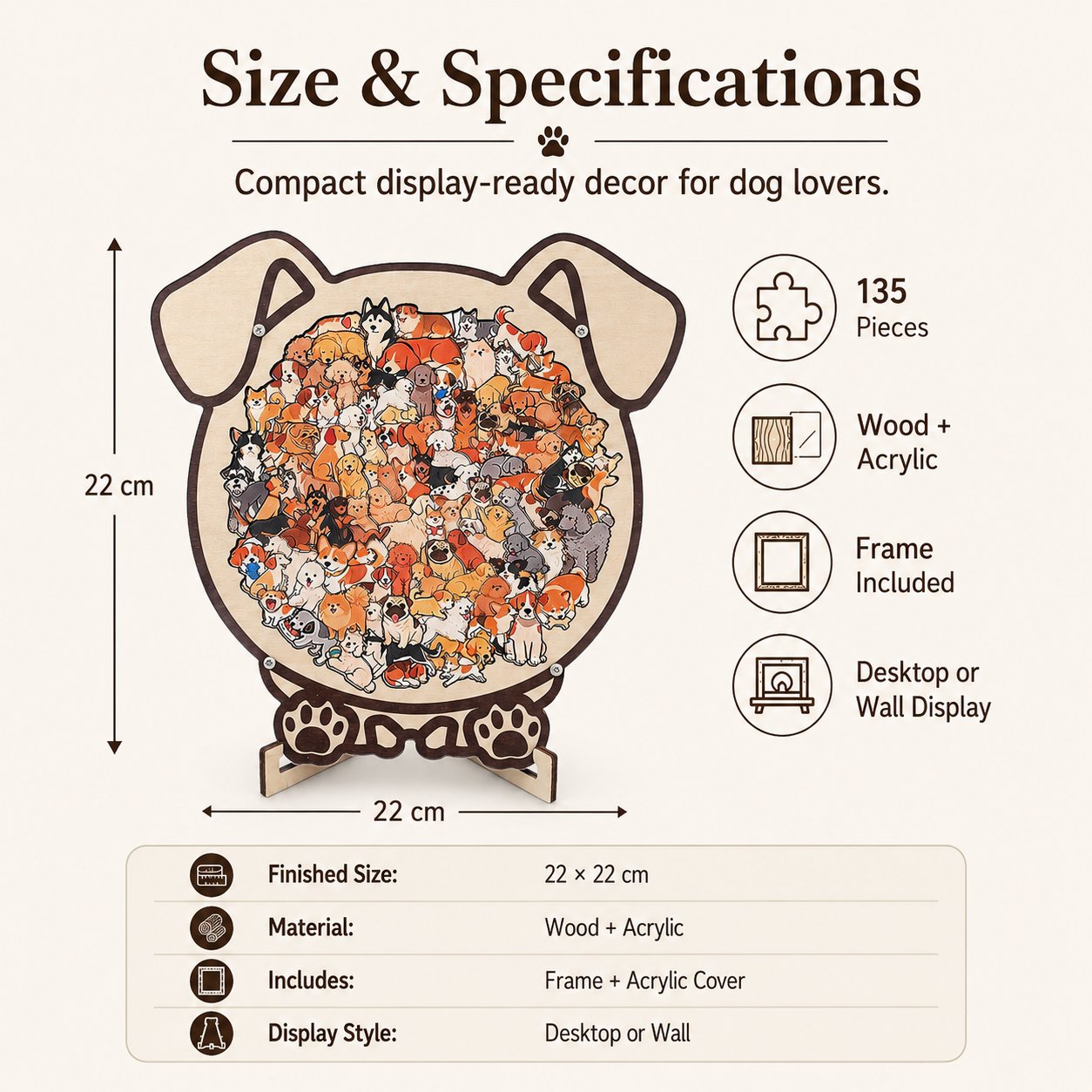 🐶🐱Wooden Dog Jigsaw Puzzle