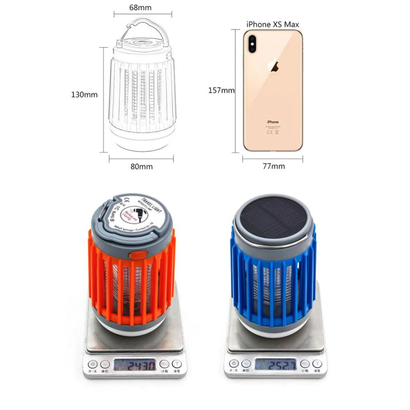 2 In1 LED USB Solar Power Mosquito Killer Lamp