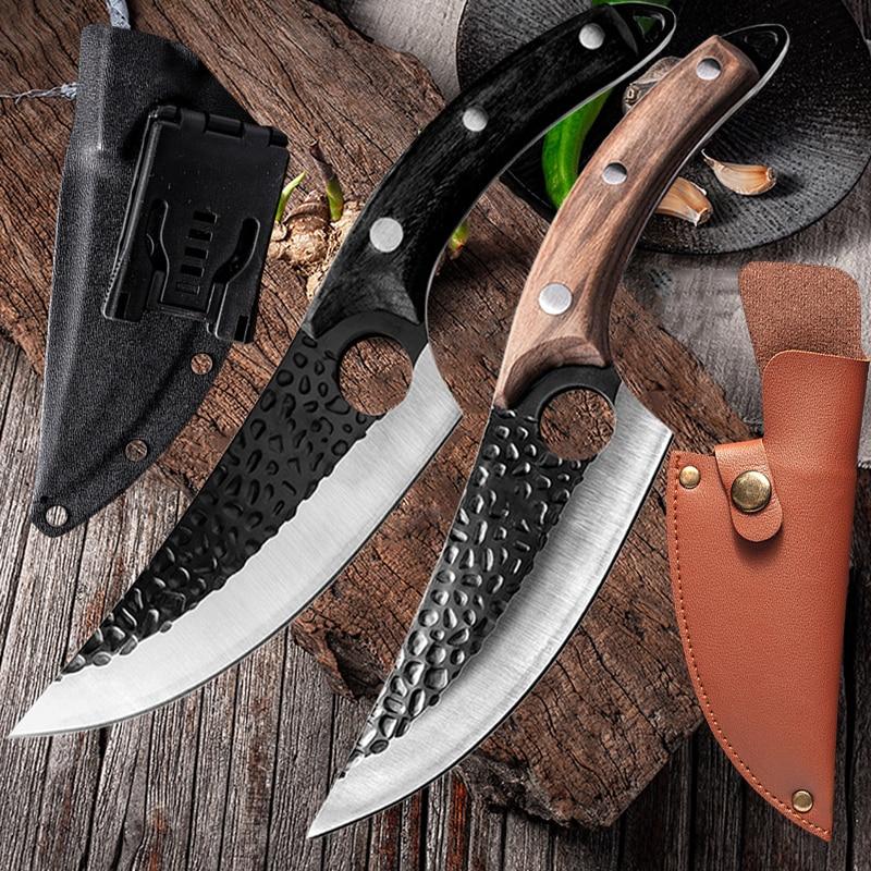 Japanese Chef Knife, Hand-Forged Boning Knife 6” Meat Cleaver