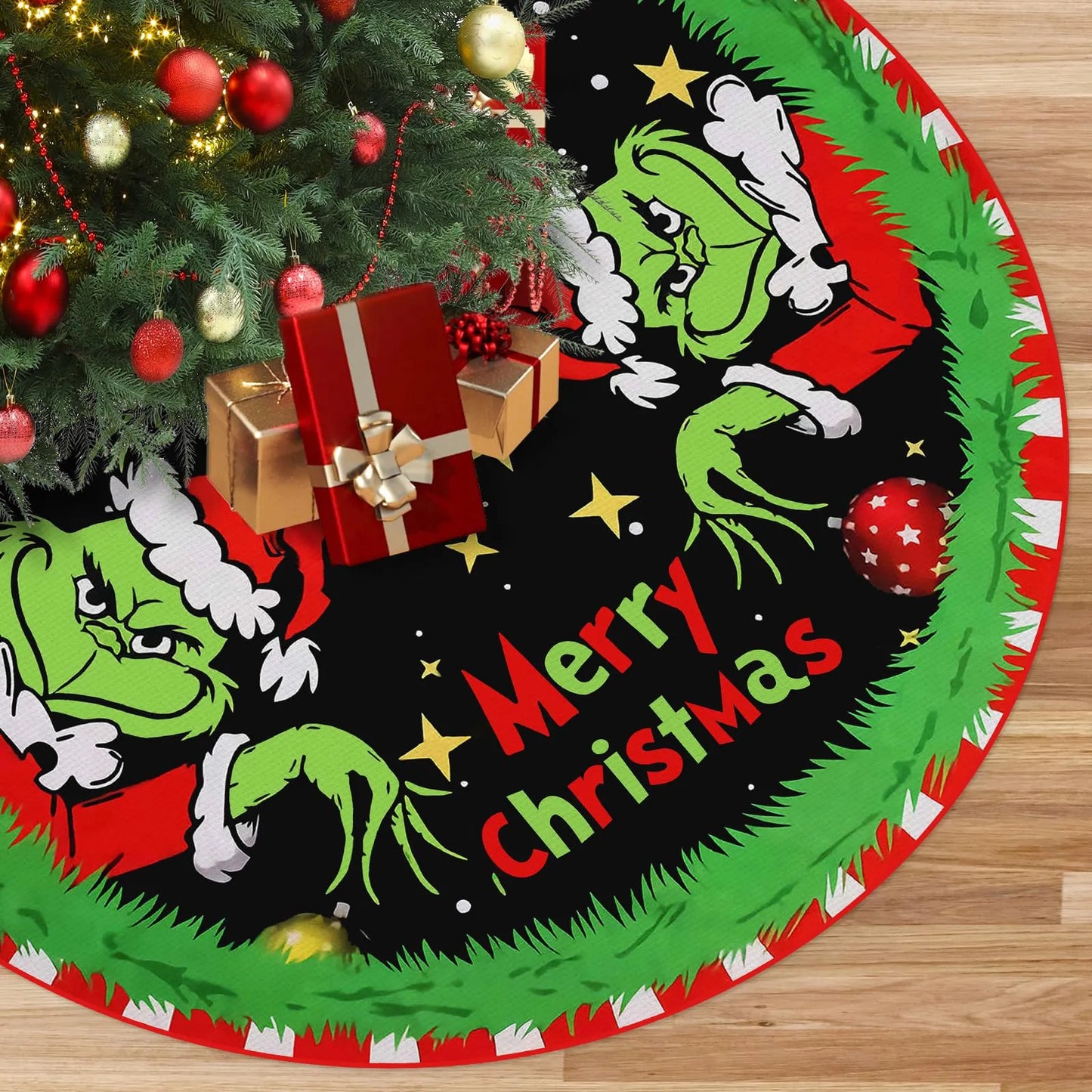 SheremArt Grinch Christmas Tree Skirt