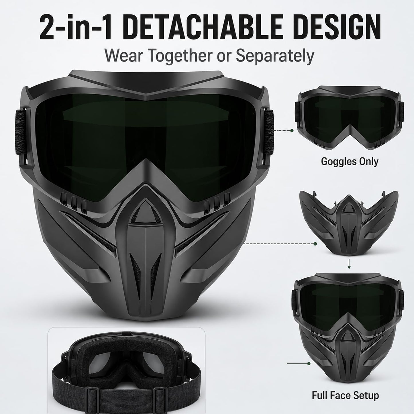2026 Upgraded Detachable Full Face Anti-Fog Grass Cutting Goggles
