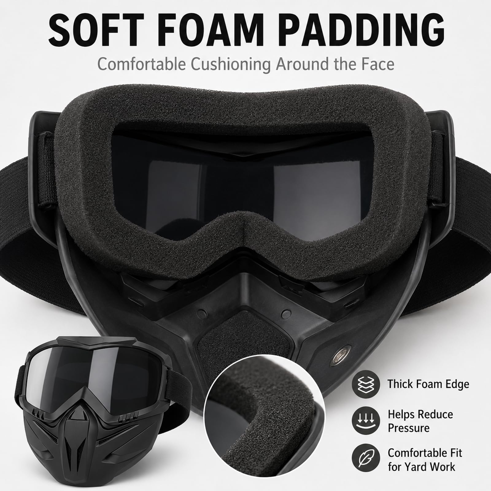 2026 Upgraded Detachable Full Face Anti-Fog Grass Cutting Goggles
