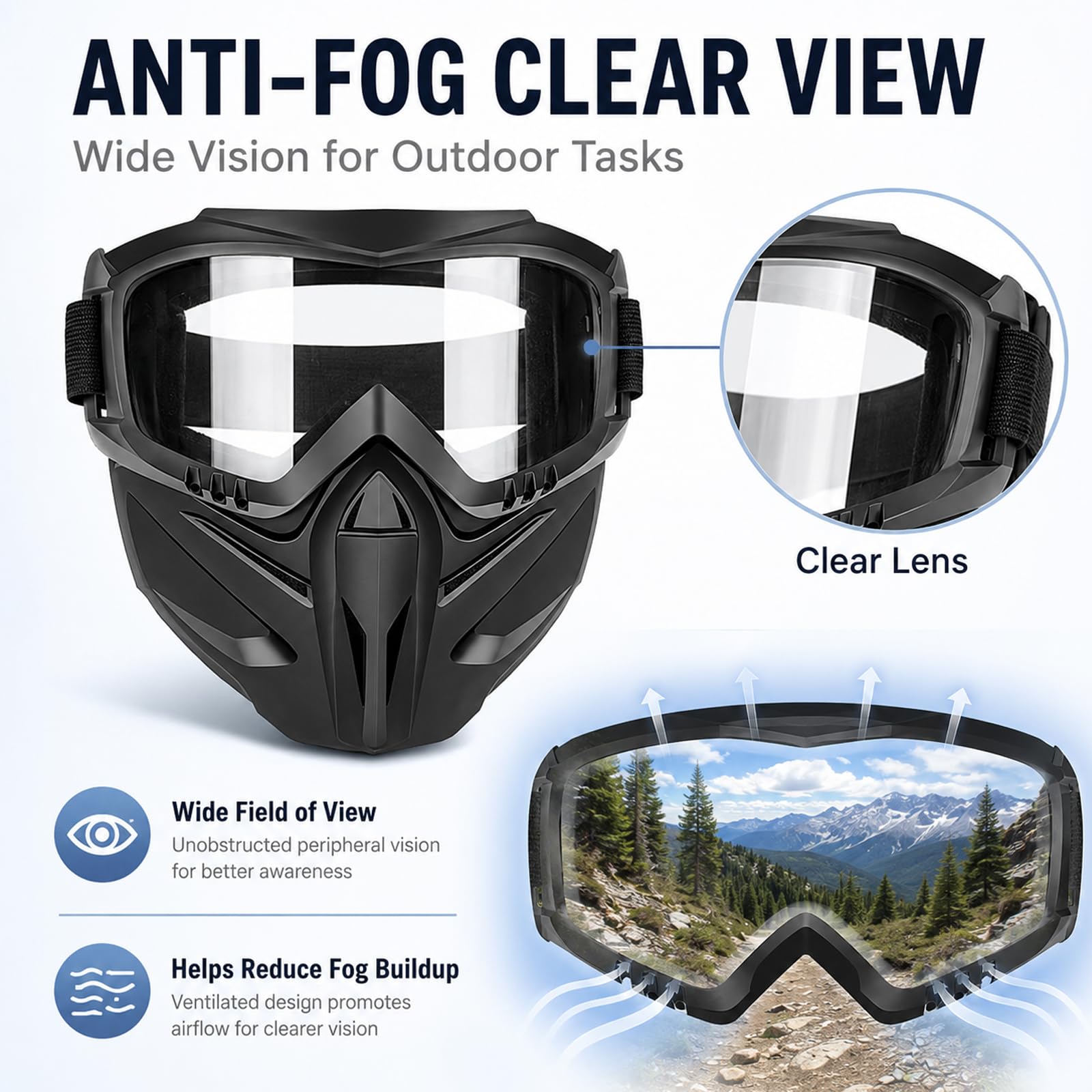 2026 Upgraded Detachable Full Face Anti-Fog Grass Cutting Goggles