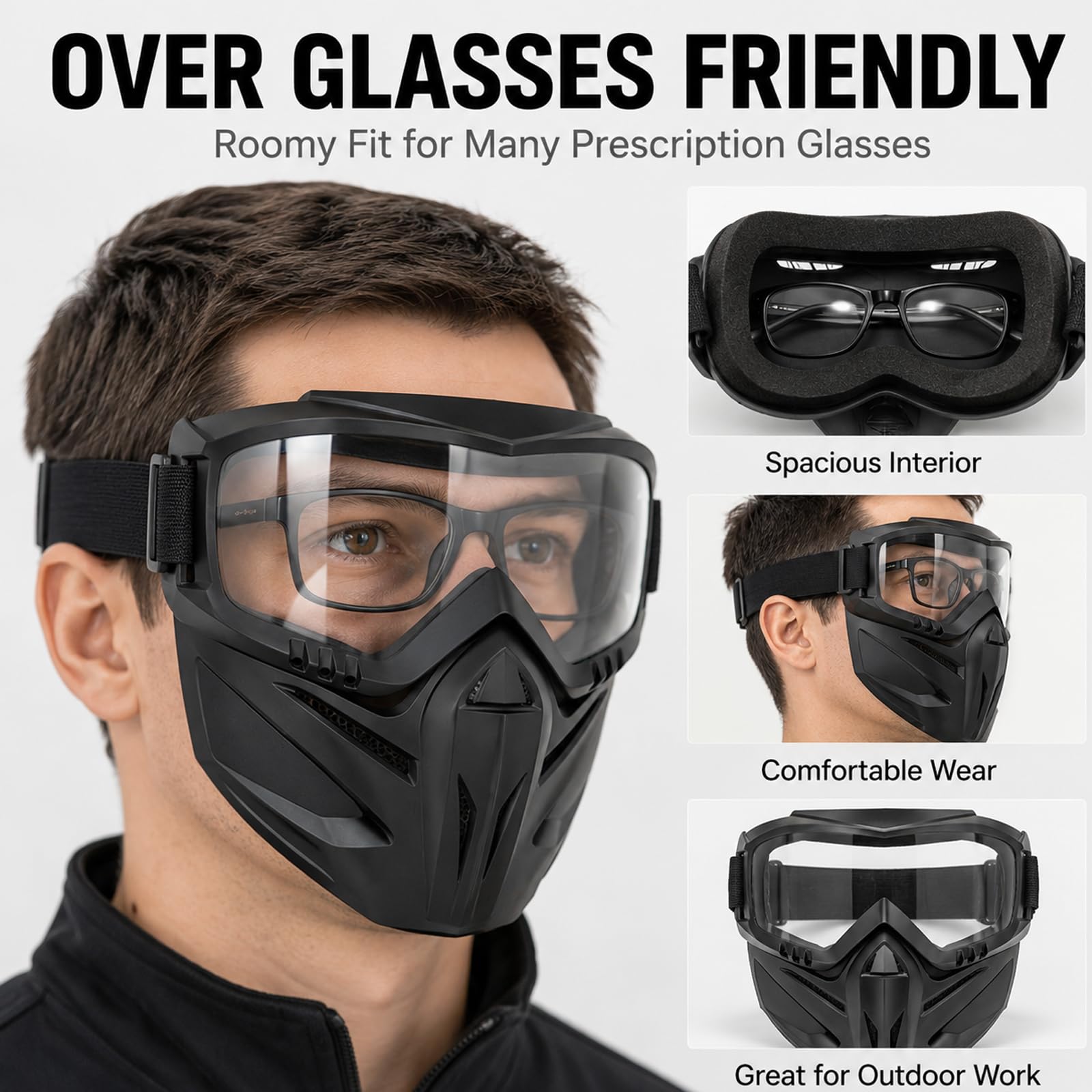 2026 Upgraded Detachable Full Face Anti-Fog Grass Cutting Goggles