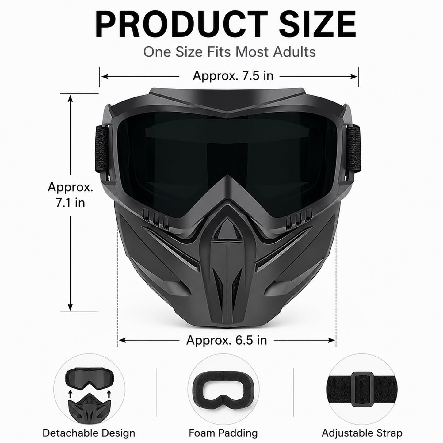 2026 Upgraded Detachable Full Face Anti-Fog Grass Cutting Goggles