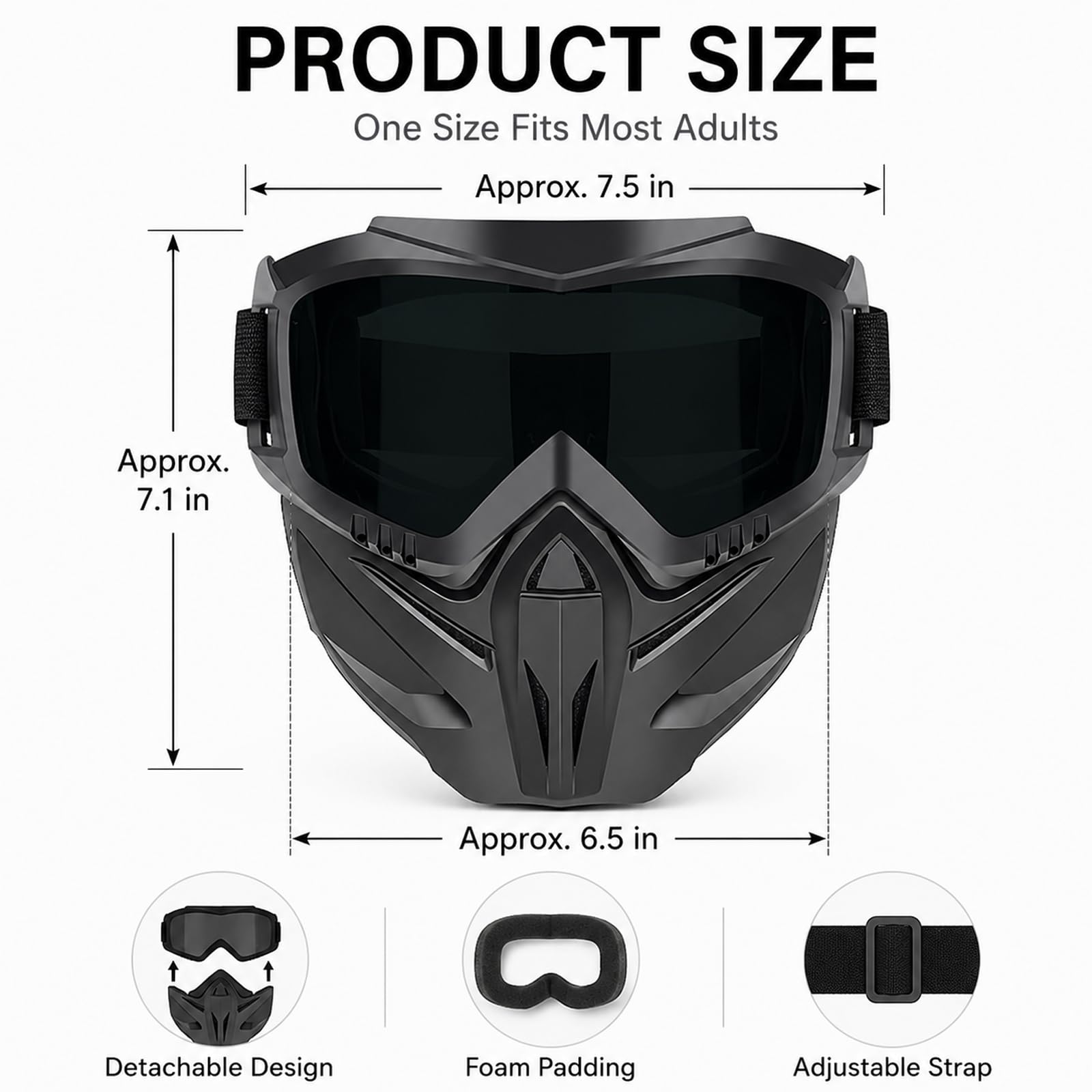 2026 Upgraded Detachable Full Face Anti-Fog Grass Cutting Goggles