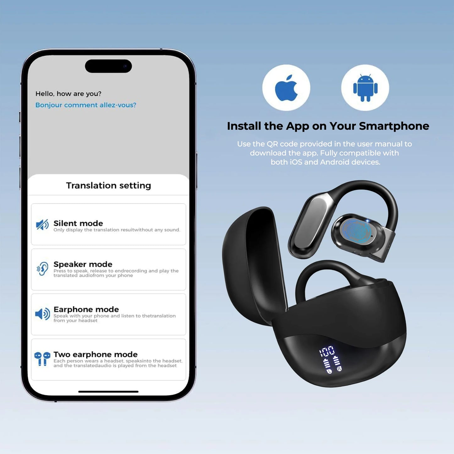 Hilipert Smart AI Translation Earbuds