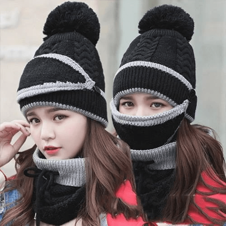 2022 New 3 in 1 Winter Beanie Set - Keilini