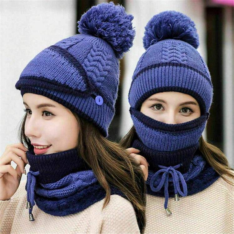 2022 New 3 in 1 Winter Beanie Set - Keilini