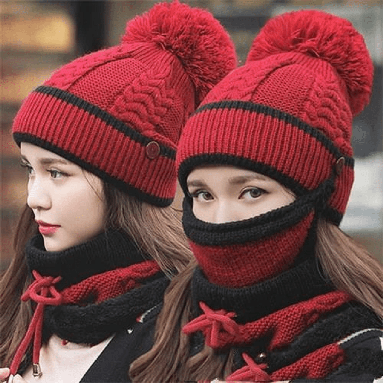 2022 New 3 in 1 Winter Beanie Set - Keilini